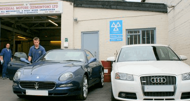 A customer retrieving their car